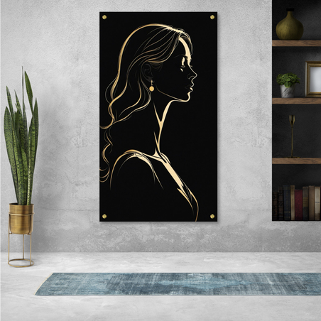 תמונה זכוכית אישה בחושך