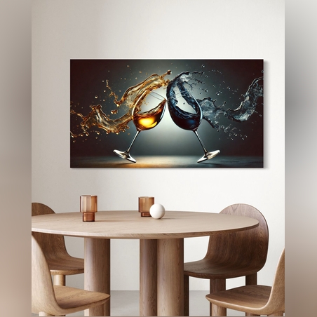 תמונה זכוכית כוסות יין מתנגשות