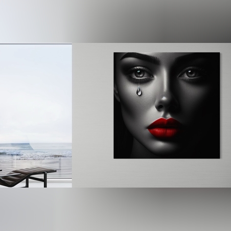 תמונה זכוכית אישה דמעה