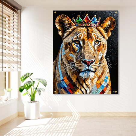 תמונה זכוכית לביאה מלכה