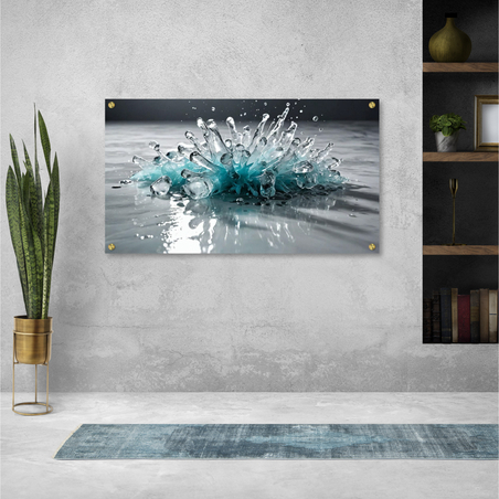 תמונה זכוכית קרח טורקיז