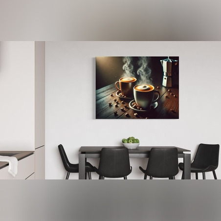 תמונה זכוכית כוסות קפה