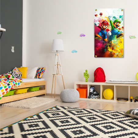 תמונה זכוכית סופר מריו ולואיג׳י