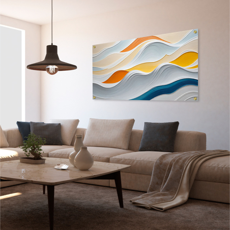 תמונה זכוכית אבסטרקט גלים