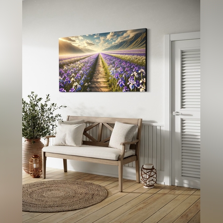 תמונה זכוכית שדות של אירוסים