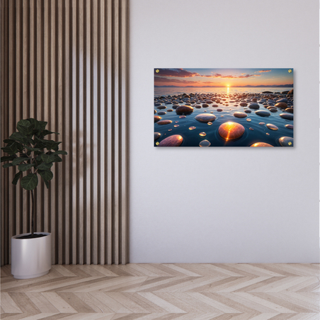 תמונה זכוכית חלוקי נחל