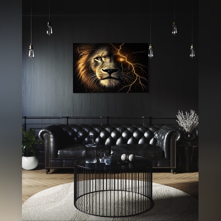 תמונה זכוכית אריה