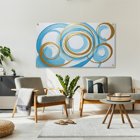 תמונה זכוכית אבסטרקט עיגולים