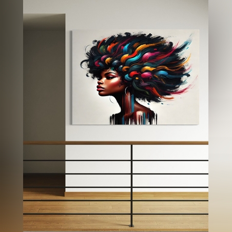 תמונה זכוכית אפרו צבעוני