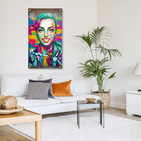 תמונה זכוכית גרפיטי