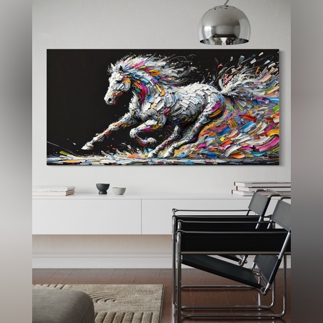 תמונה זכוכית סוס דוהר