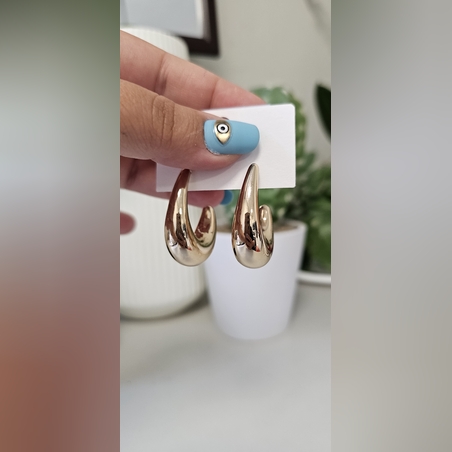 עגיל טיפה  זהב