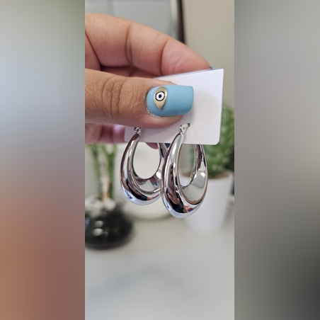 עגיל טיפה כסף