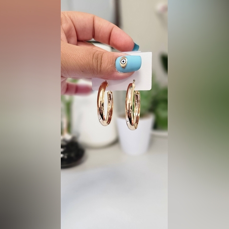 עגיל חישוק זהב קלאסי