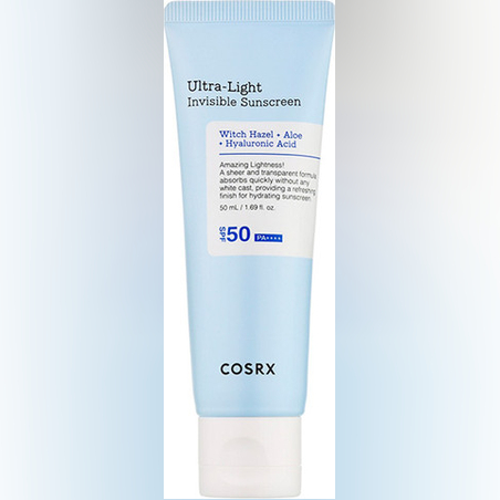 COSRX- קרם הגנה שקוף במרקם אולטרה קל SPF50