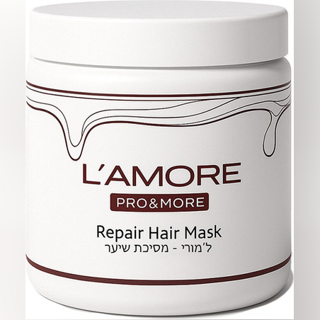 L’amore - למורי מסיכה לשיער טבעי עד יבש ללא מלחים