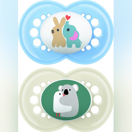 מאם מוצץ סיליקון 16+ חודשים כחול