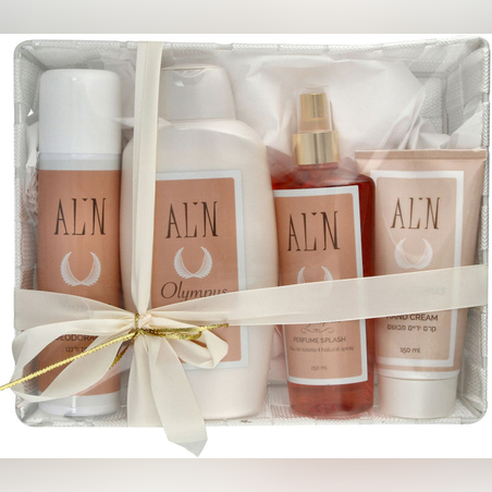 AL'N - OLYMPUS סט סלסלה ק.גוף + מי גוף + ק.ידיים + דאו' ספריי
