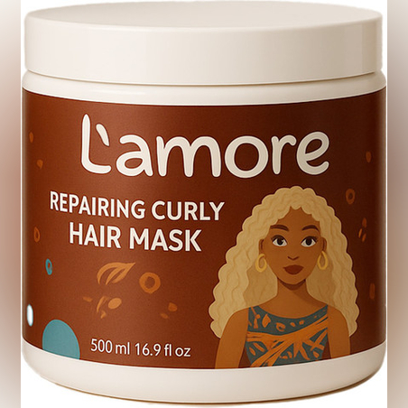 L’amore -למורי מסכה משקמת לשיער מתולתל 500 מ