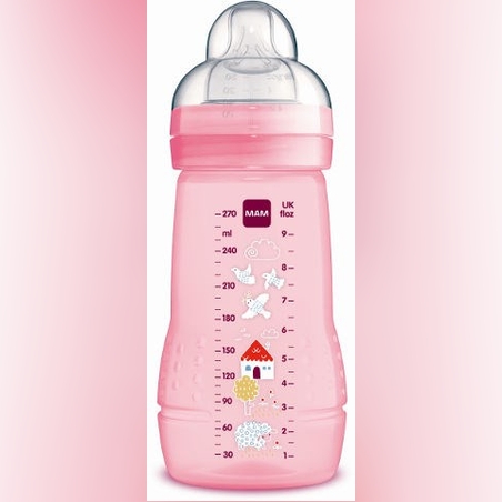 מאם בקבוק הזנה לתינוק 2+ורוד
