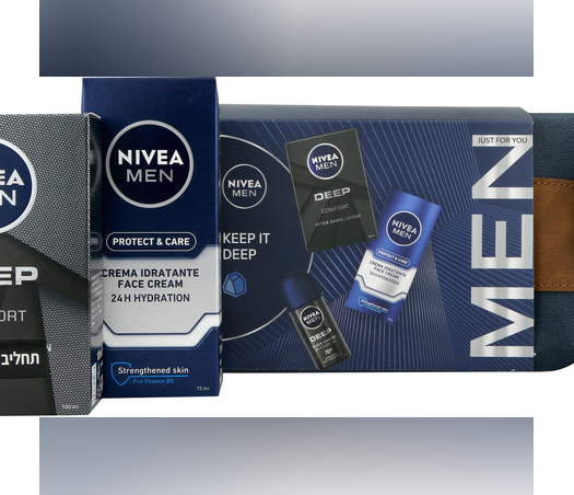 NIVEA - KEEP IT DEEP סט אפטר שייב + דאודורנט רול און + תחליב לחות
