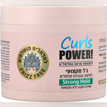 PRO HAIR+ ג'ל מקצועי לעיצוב והגדרת תלתלים עם אחיזה חזקה ללא מלחים