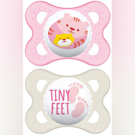 מאם פרל מוצצי סיליקון 0-6 ורוד