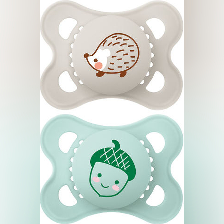 מאם מוצצי סיליקון 0-6 ירוק-אפור