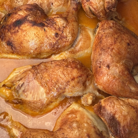 Roast chicken thighs