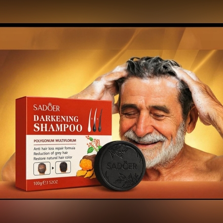 💆‍♂ SADOER Darkening Shampoo - סבון מוצק לשיער עם Polygonum Multiflorum