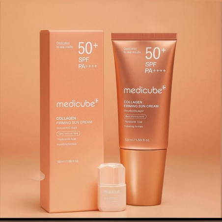 🧡 Medicube Collagen Firming Sun Cream SPF 50+ PA++++ - קרם הגנה ממצק