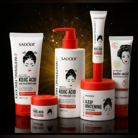🌸 סדרת SADOER: כוחה המבהיר של החומצה הקוג'ית לעור ללא כתמים! ✨