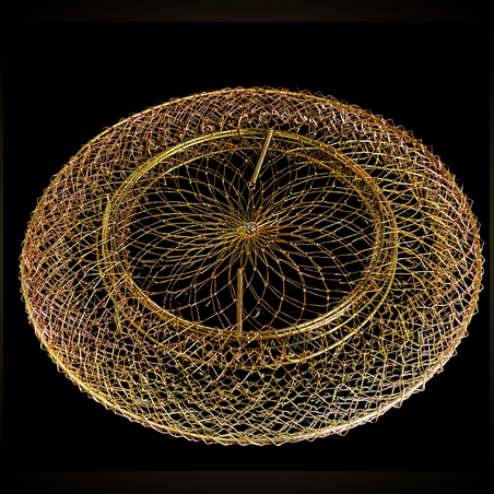 סל מתכת גדול לדייג – סל רשת מתקפל לדגים