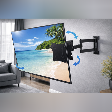 מתקן תלייה לטלוויזיה עם זרוע עד 56 אינץ’