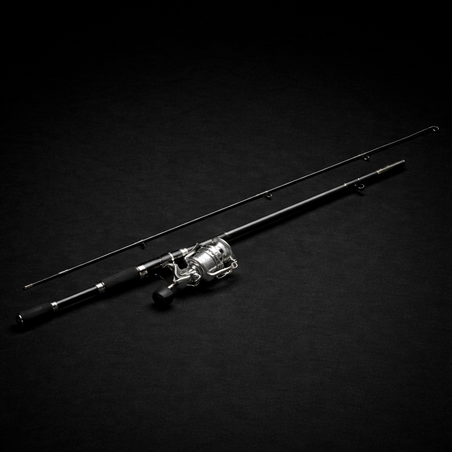 חכה רולר ז׳ירז׳ור שחור שתי חלקים – כולל רולר וחוט