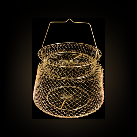 סל מתכת קטן לדייג – סל רשת מתקפל לדגים