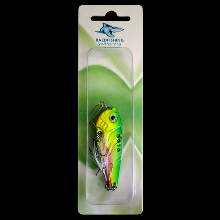 דמוי דיג מתכת ציקדה למים מתוקים צהוב ירוק
