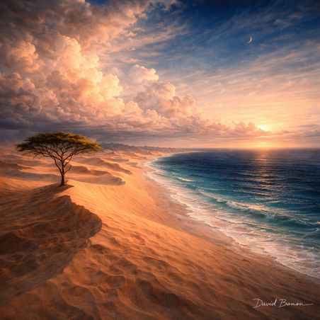 תמונת קנבס אומנותית ים מדברי