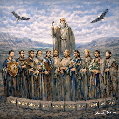 תמונת קנבס אומנותית 12 השבטים