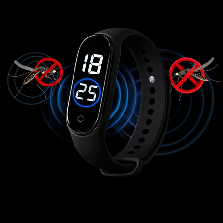 שעון חכם נגד דוחה יתושים ועקיצות – הגנה  לטיולים