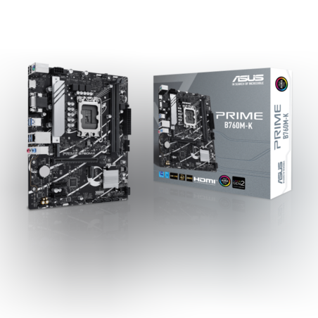 לוח אם ASUS PRIME B760M-K Intel B760 LGA1700 DDR5 mATX HDMIVGA M.2