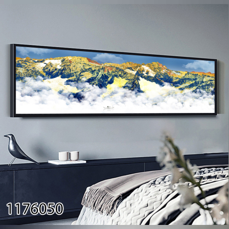 תמונה מעוצבת הרים מוזהבים לסלון או לחדר השינה דגם 1176050