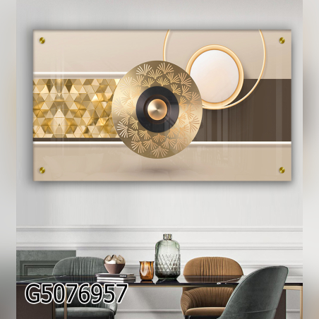 תמונה מעוצבת תלת מימד למשרד או לסלון מודפסת על זכוכית G5076957