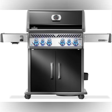 🔥 גריל גז Rogue PRO-S 525 RSIB נירוסטה שחורה עם כירת צד אינפרא אדום ומבער אחורי – NAPOLEON