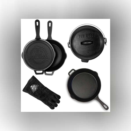 Cast Iron Cook Set סט סירי יציקת ברזל+כפפה