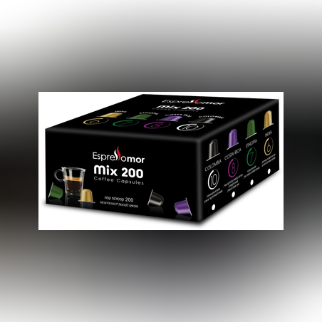 200 קפסולות נספרסו 4 תערובות MIX