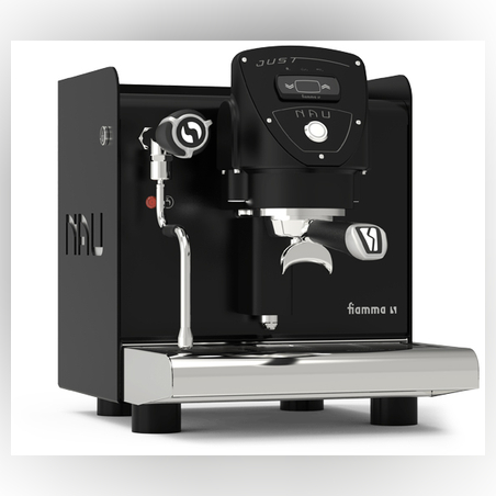מכונת אספרסו JUST NAU FIAMMA ראש אחד 220V-240V בצבע שחור עם משאבה רוטטיבית עם חיבור מים