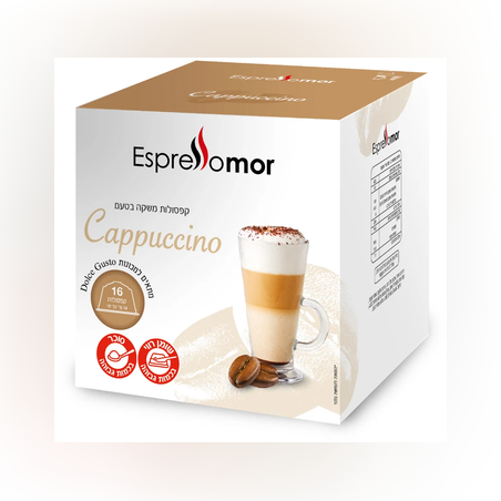 16 קפסולות דולצ'ה  גוסטו קפוצ'ינו