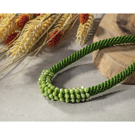 Green & Green Crystal Beads Necklace | Ayala
