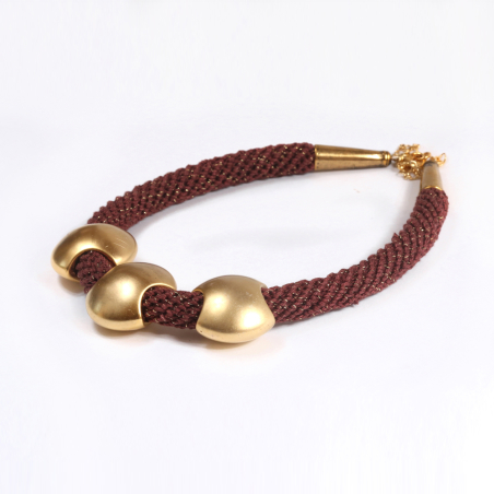 brown&gold necklace | Nirit